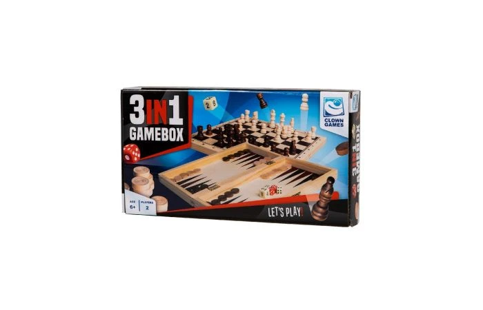 3-In-1 Spellendoos Hout 2 3-In-1 Spellendoos Hout - Afbeelding 2