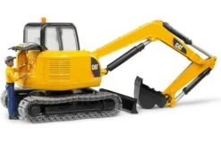 Bruder 2466 CAT Minibagger Met Speelfiguur -Speelgoed Promoties Winkel 57a2e0bcfff7120751311448e09521df942d57d42fe33a0efd03f7eecc3d3121
