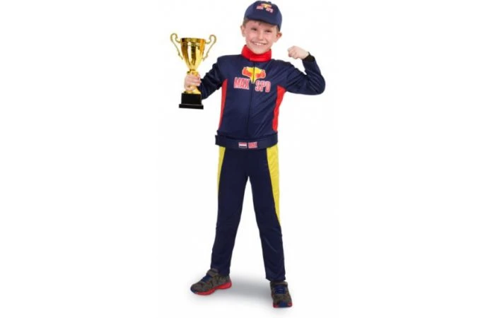 Verkleedset Race Outfit Max Met Pet - Maat M 1 Verkleedset Race Outfit Max Met Pet - Maat M