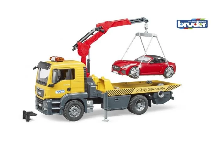 Bruder 3750 MAN LKW Trekker En Aanhanger Met Licht En Geluid 1 Bruder 3750 MAN LKW Trekker En Aanhanger Met Licht En Geluid