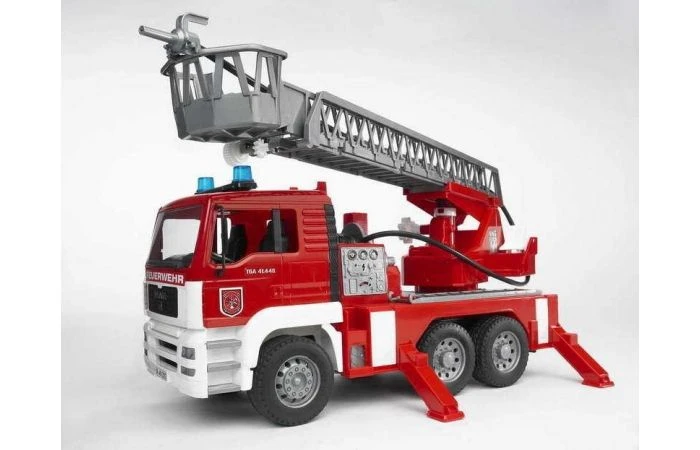 Bruder 2771 MAN Brandweerwagen Met Ladder En Waterpomp 4 Bruder 2771 MAN Brandweerwagen Met Ladder En Waterpomp - Afbeelding 4