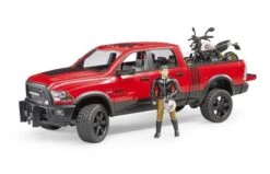 Bruder 2502 RAM 25 Power Wagon, Scrambler Ducati Desert Sled En Bestuurder -Speelgoed Promoties Winkel rood 6