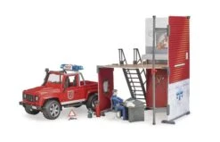 Bruder 62701 Brandweerkazerne Met Land Rover Defender -Speelgoed Promoties Winkel tele 4
