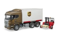 Bruder 3581 Scania R-Series UPS Met Vorkheftruck -Speelgoed Promoties Winkel truck